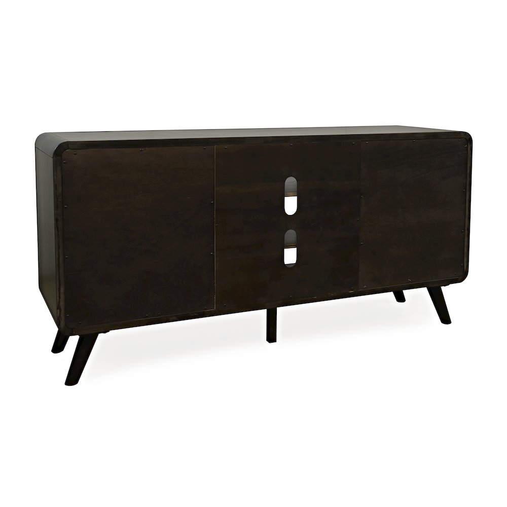 Mid-Century Modern 64" Curved Media Console TV Stand. Picture 7
