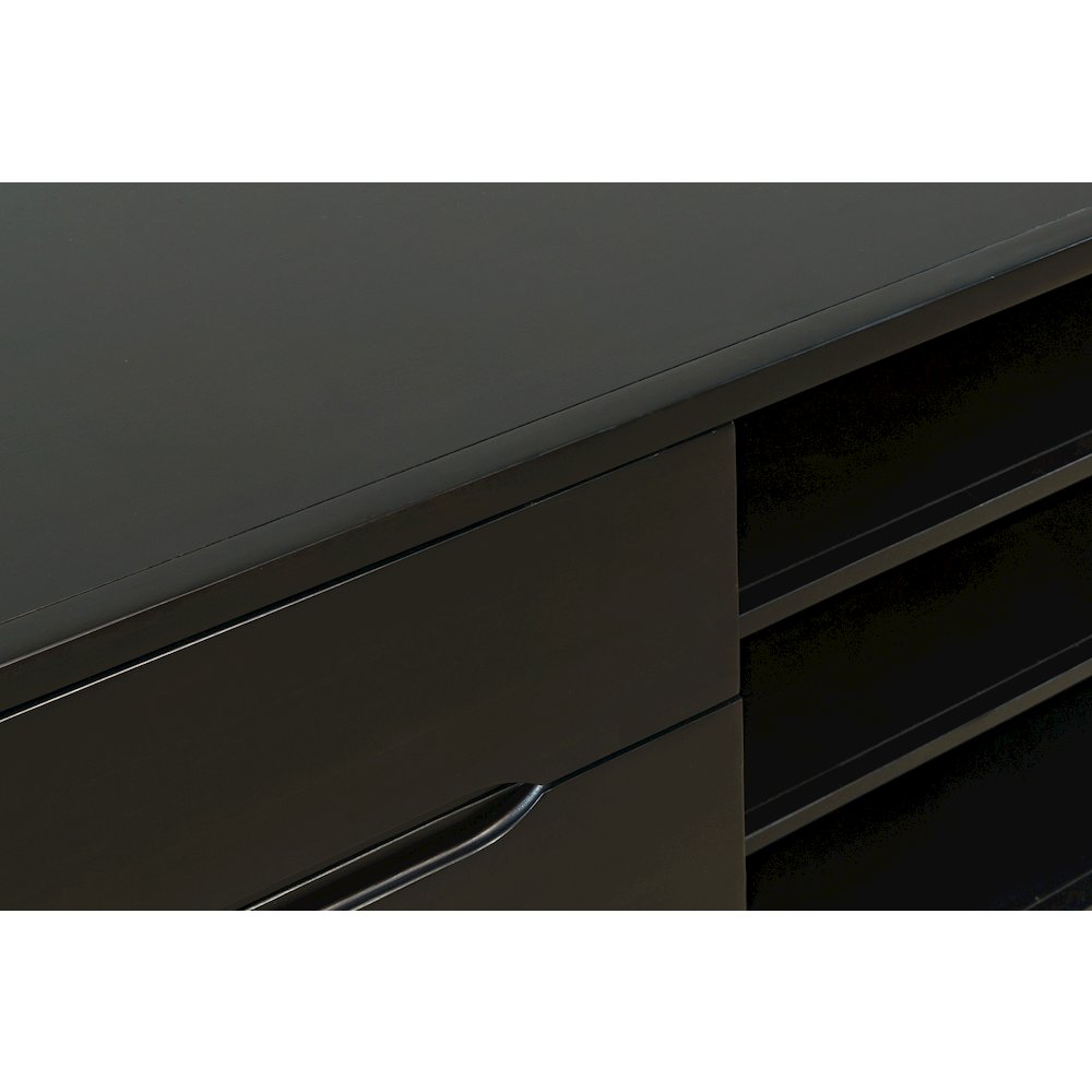 Mid-Century Modern 64" Curved Media Console TV Stand. Picture 3