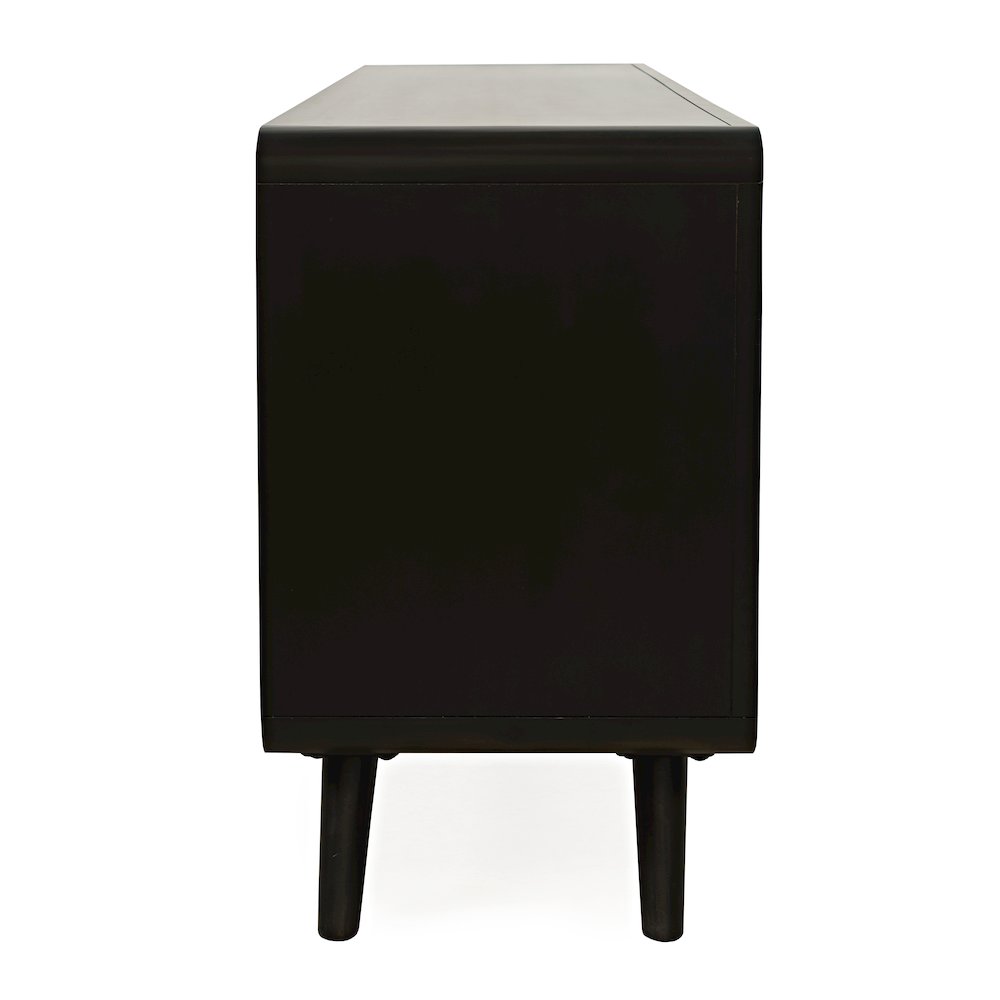 Mid-Century Modern 64" Curved Media Console TV Stand. Picture 5