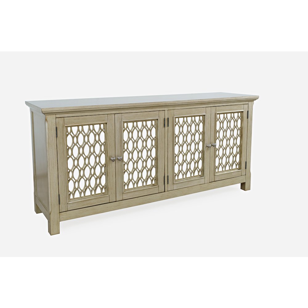 Isabella 69" Luxury Mirrored Sideboard Storage Cabinet. Picture 3