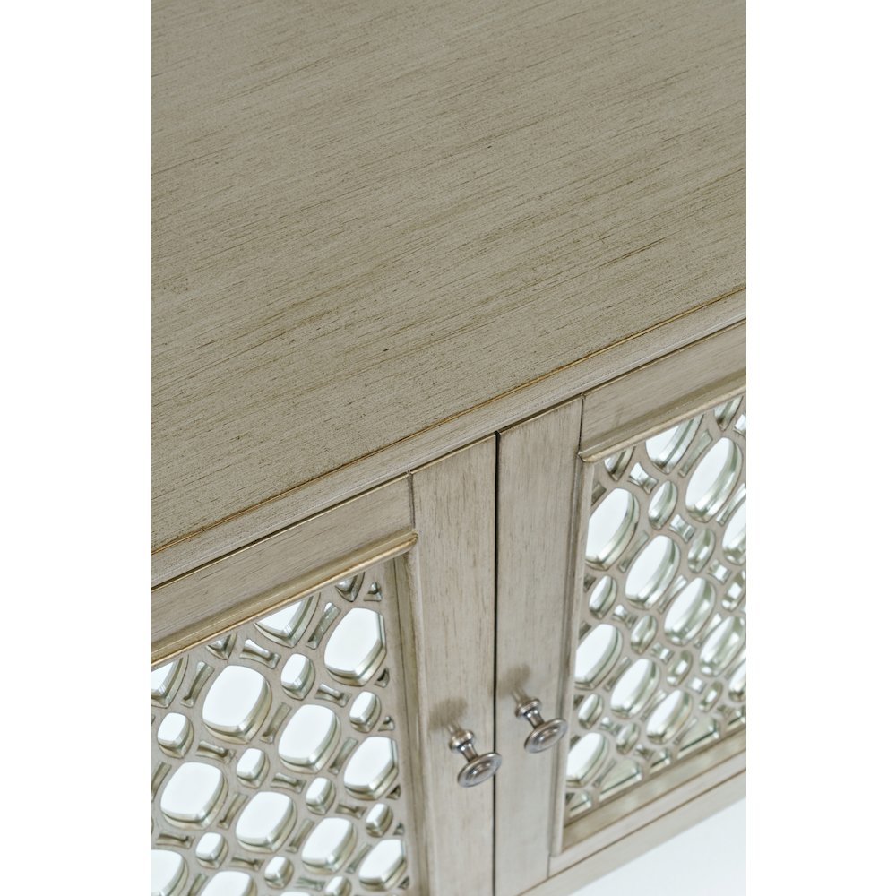 Isabella 69" Luxury Mirrored Sideboard Storage Cabinet. Picture 4