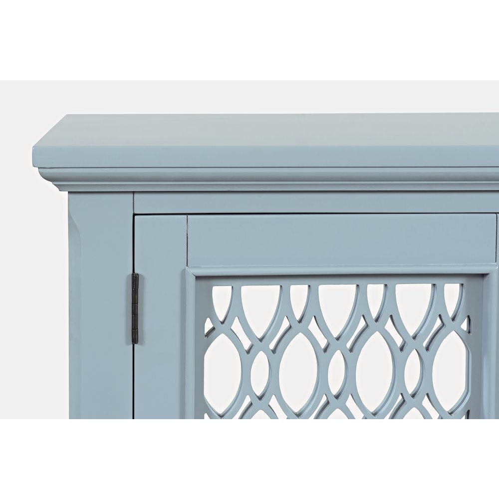 Isabella 38" Luxury Mirrored Accent Storage Cabinet. Picture 4