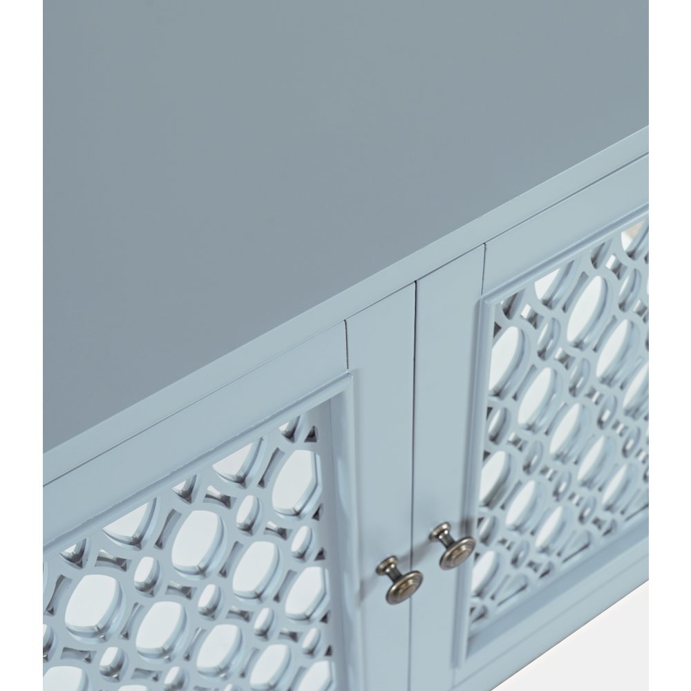 Isabella 38" Luxury Mirrored Accent Storage Cabinet. Picture 5