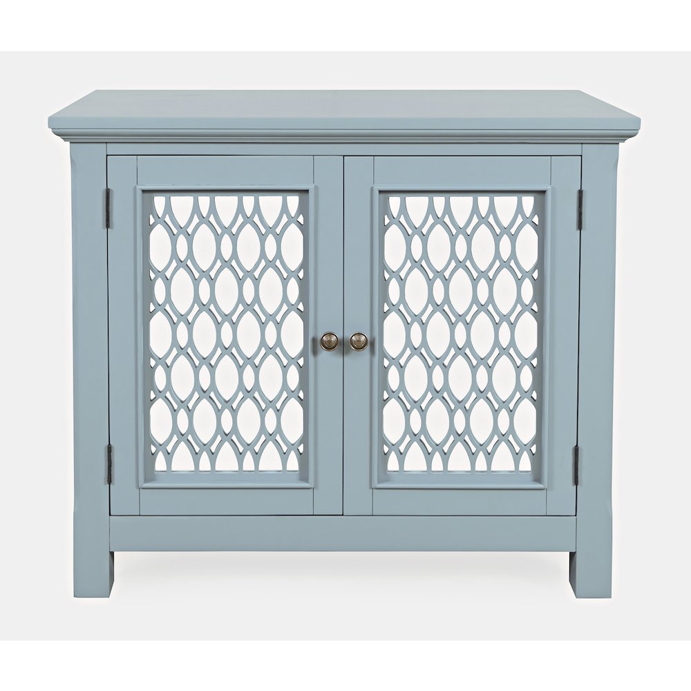 Isabella 38" Luxury Mirrored Accent Storage Cabinet. Picture 1