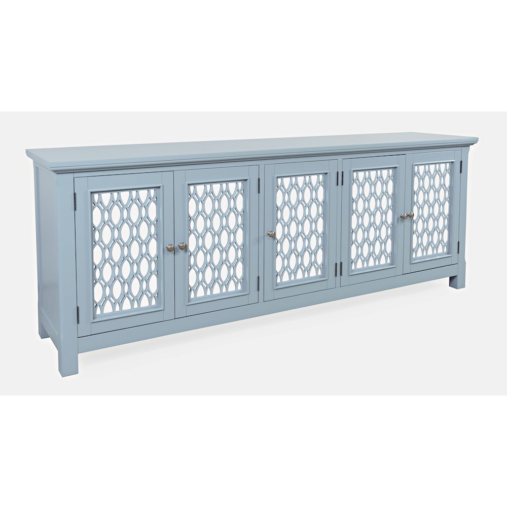 Isabella 86" Luxury Mirrored Sideboard Storage Cabinet. Picture 3