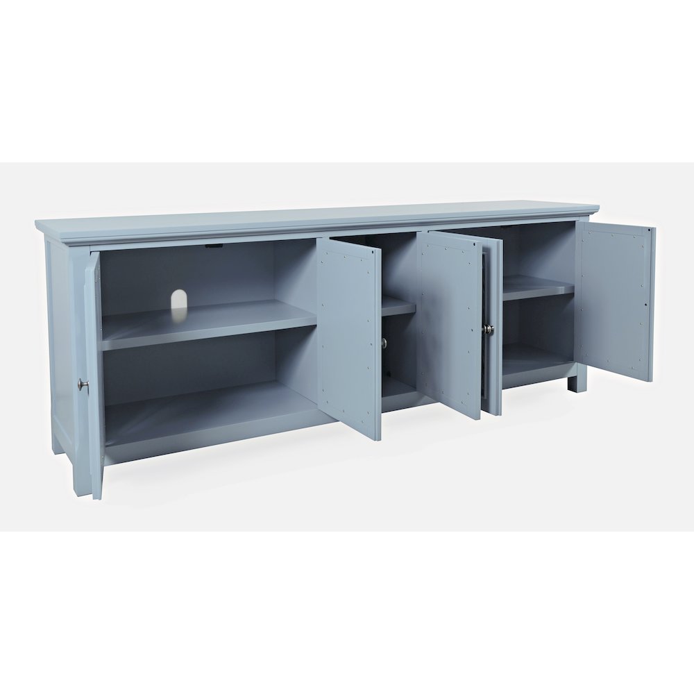 Isabella 86" Luxury Mirrored Sideboard Storage Cabinet. Picture 6