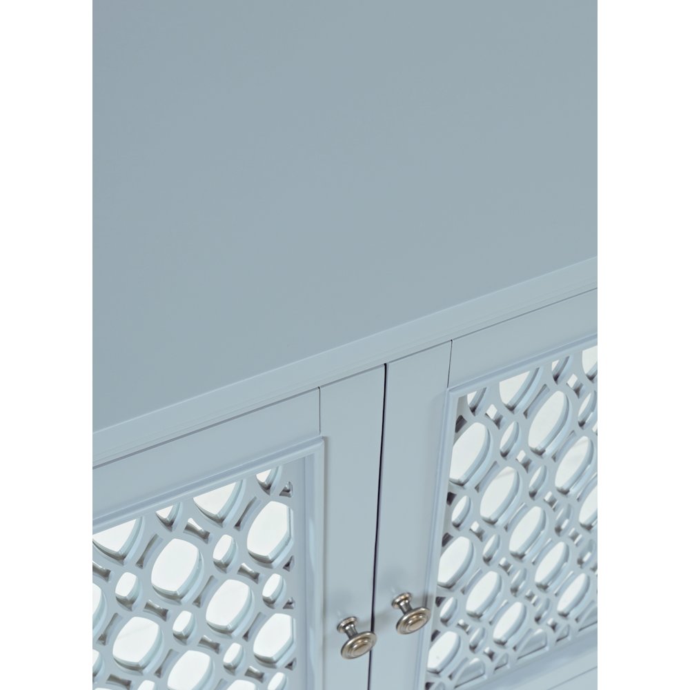 Isabella 86" Luxury Mirrored Sideboard Storage Cabinet. Picture 5