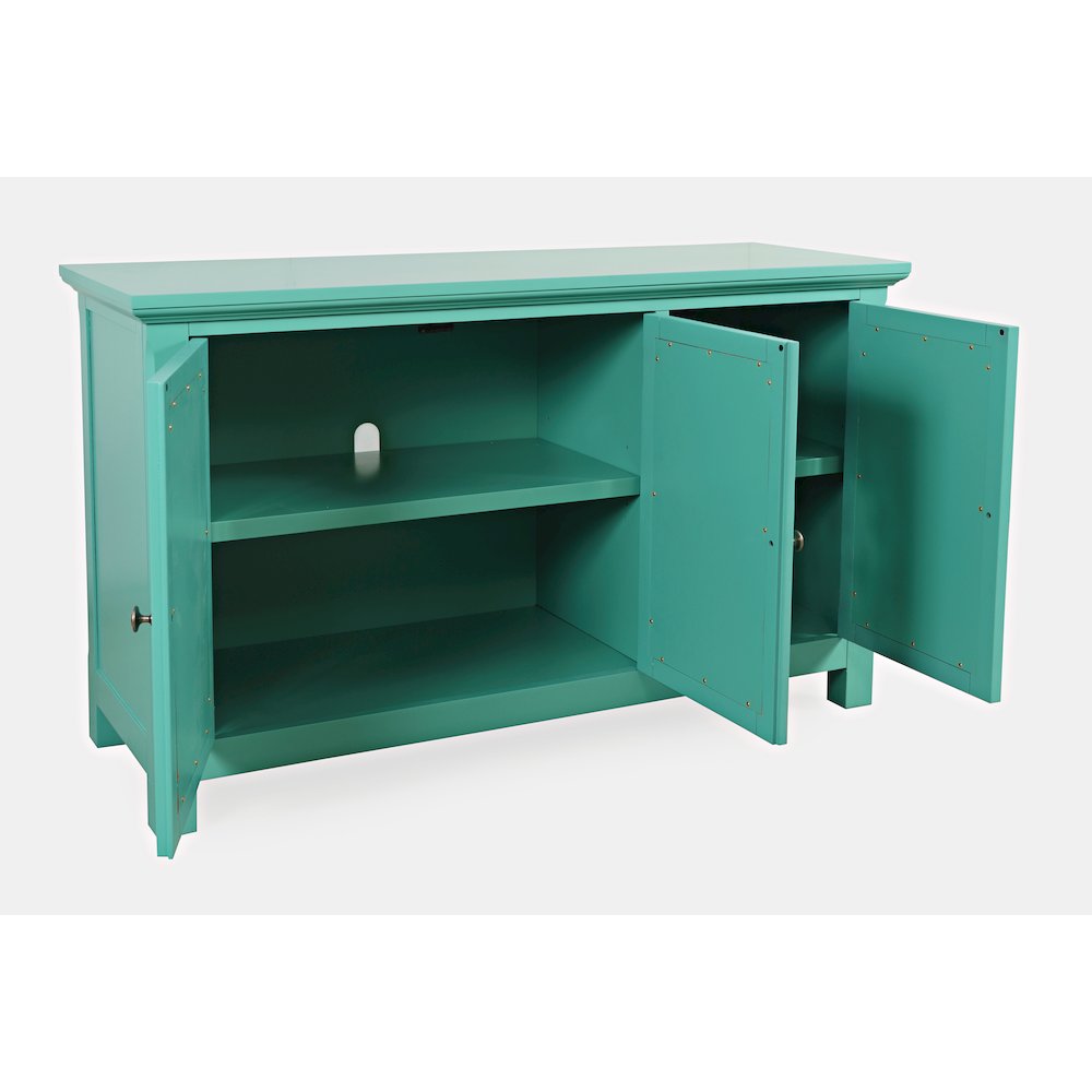 Isabella 54" Luxury Mirrored Accent Storage Cabinet. Picture 5