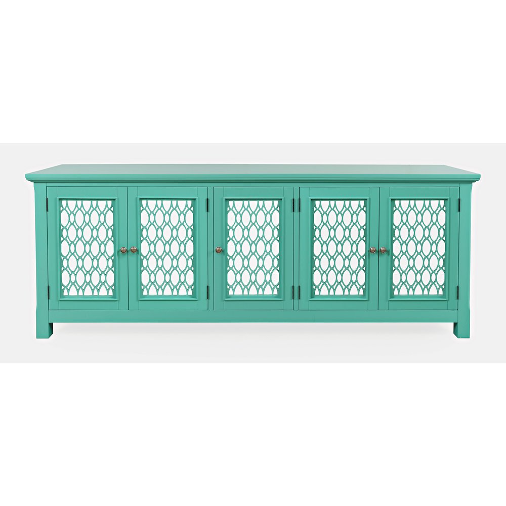 Isabella 86" Luxury Mirrored Sideboard Storage Cabinet. Picture 1