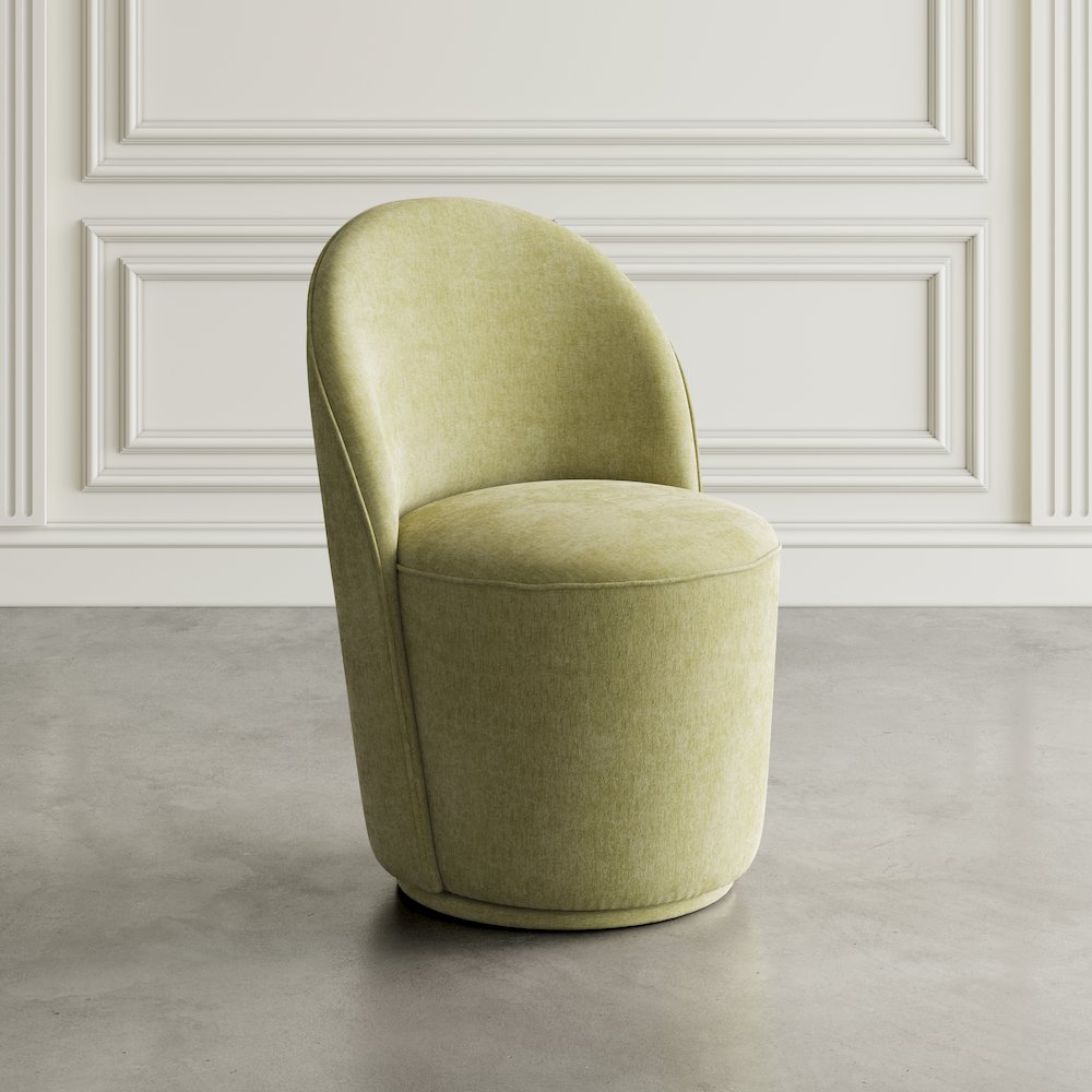 Landon Mid-Century Modern Upholstered Swivel Dining Chair (Set of 2). Picture 11