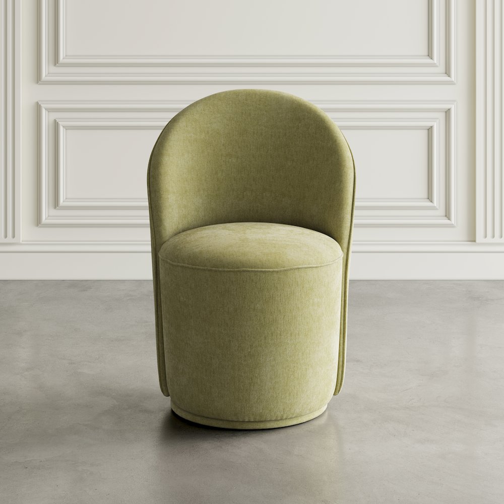 Landon Mid-Century Modern Upholstered Swivel Dining Chair (Set of 2). Picture 10