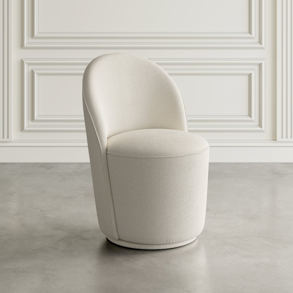 Landon Mid-Century Modern Upholstered Swivel Dining Chair (Set of 2). Picture 10