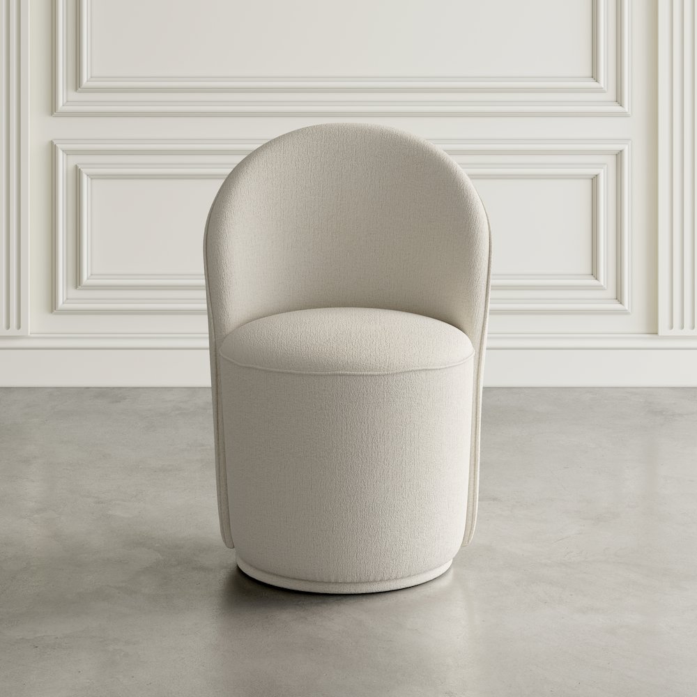 Landon Mid-Century Modern Upholstered Swivel Dining Chair (Set of 2). Picture 11