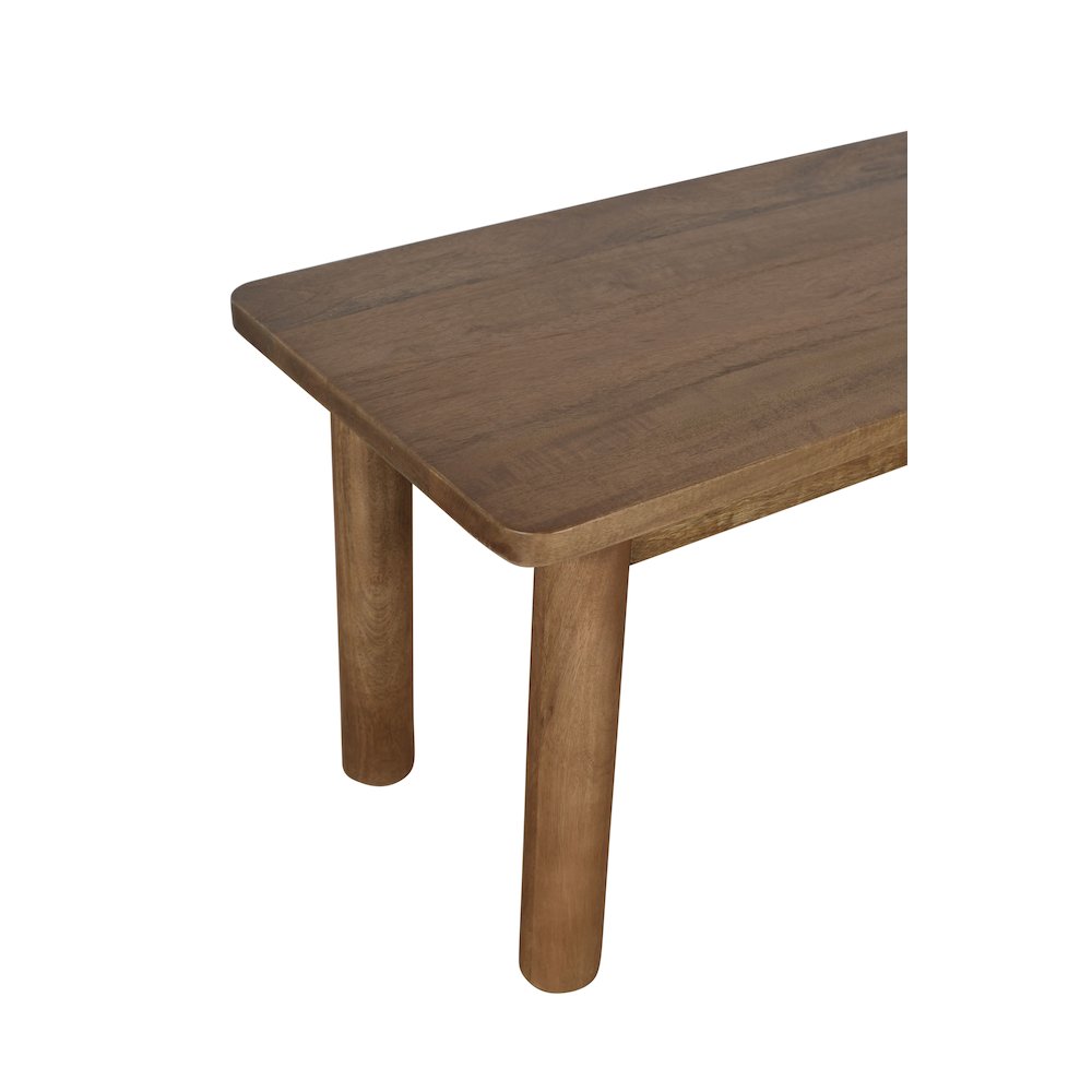 Bodhi 50" Rustic Solid Wood Dining Bench. Picture 4