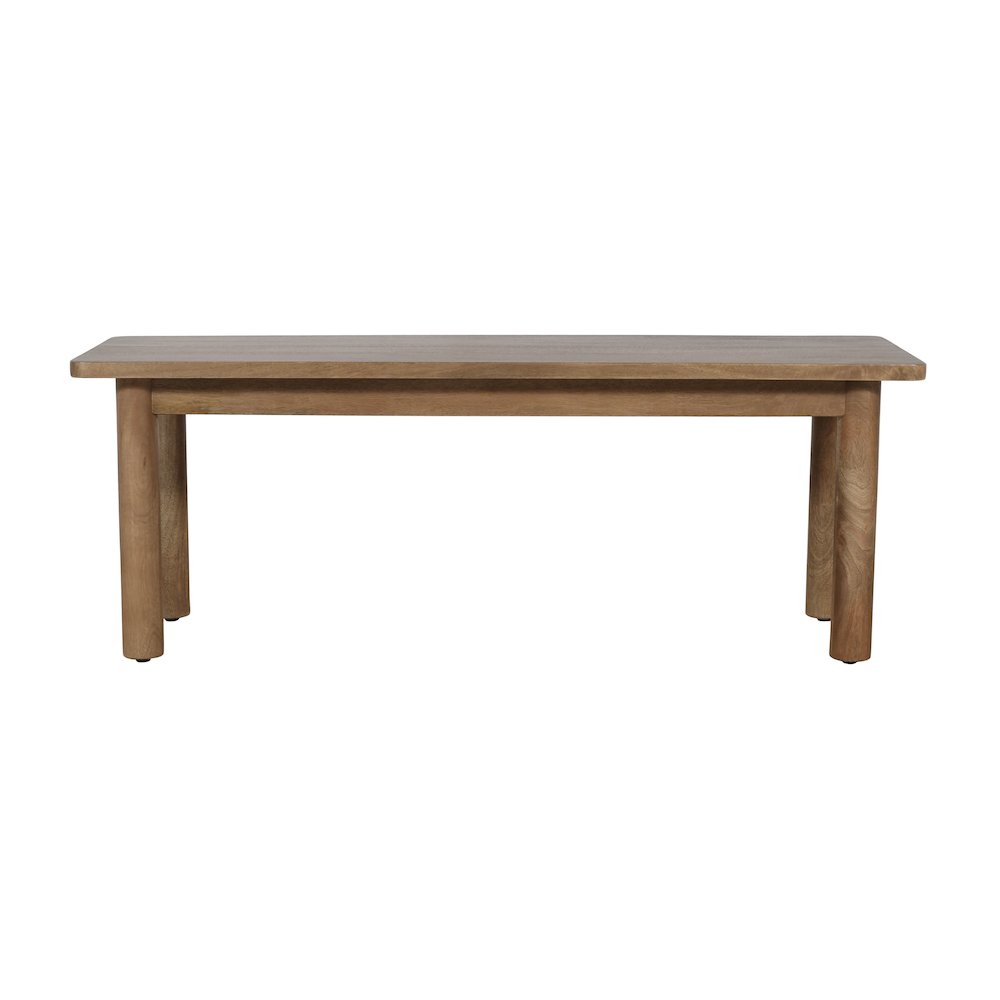 Bodhi 50" Rustic Solid Wood Dining Bench. Picture 1