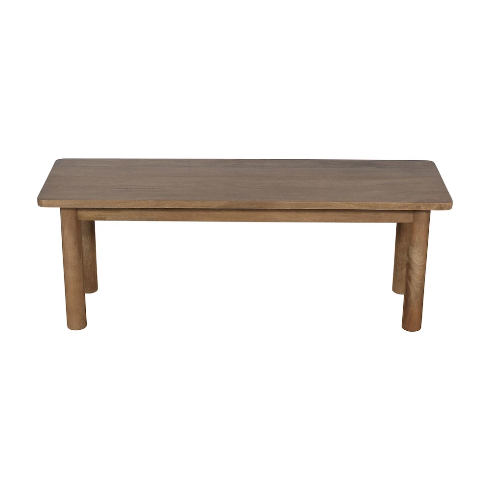 Bodhi 50" Rustic Solid Wood Dining Bench. Picture 6