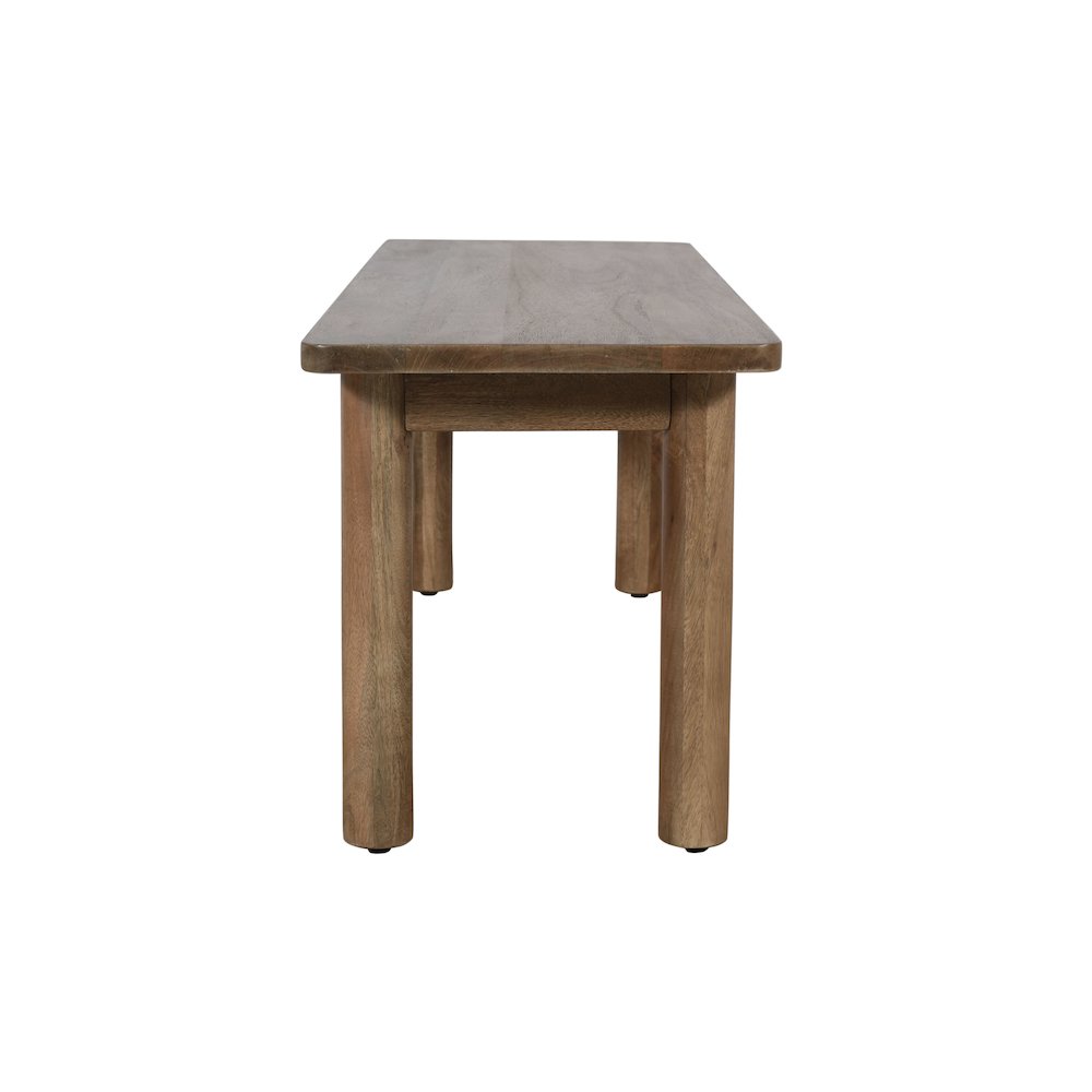 Bodhi 50" Rustic Solid Wood Dining Bench. Picture 5