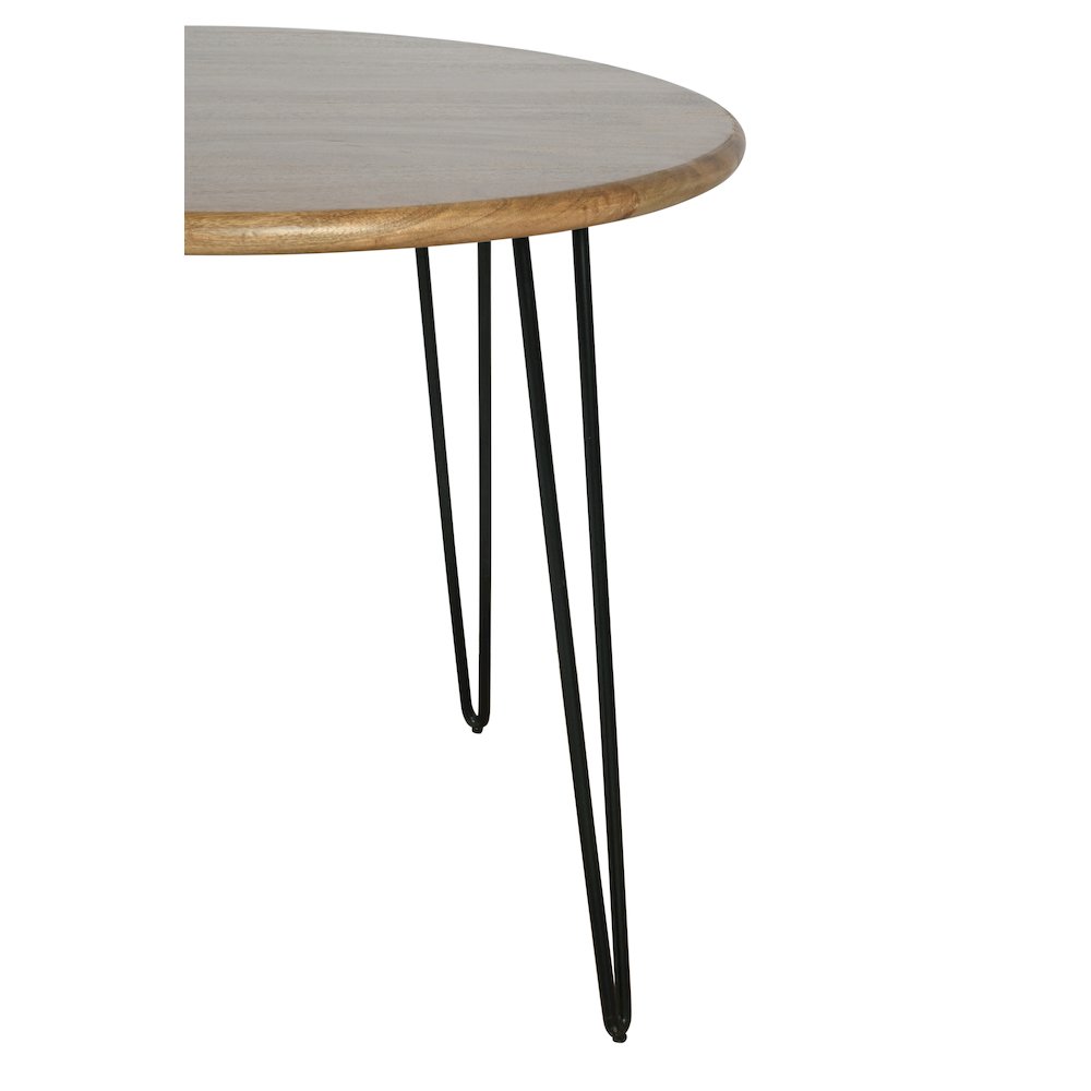 Brennan 42" Round Modern Contemporary Solid Wood Dining Table. Picture 4