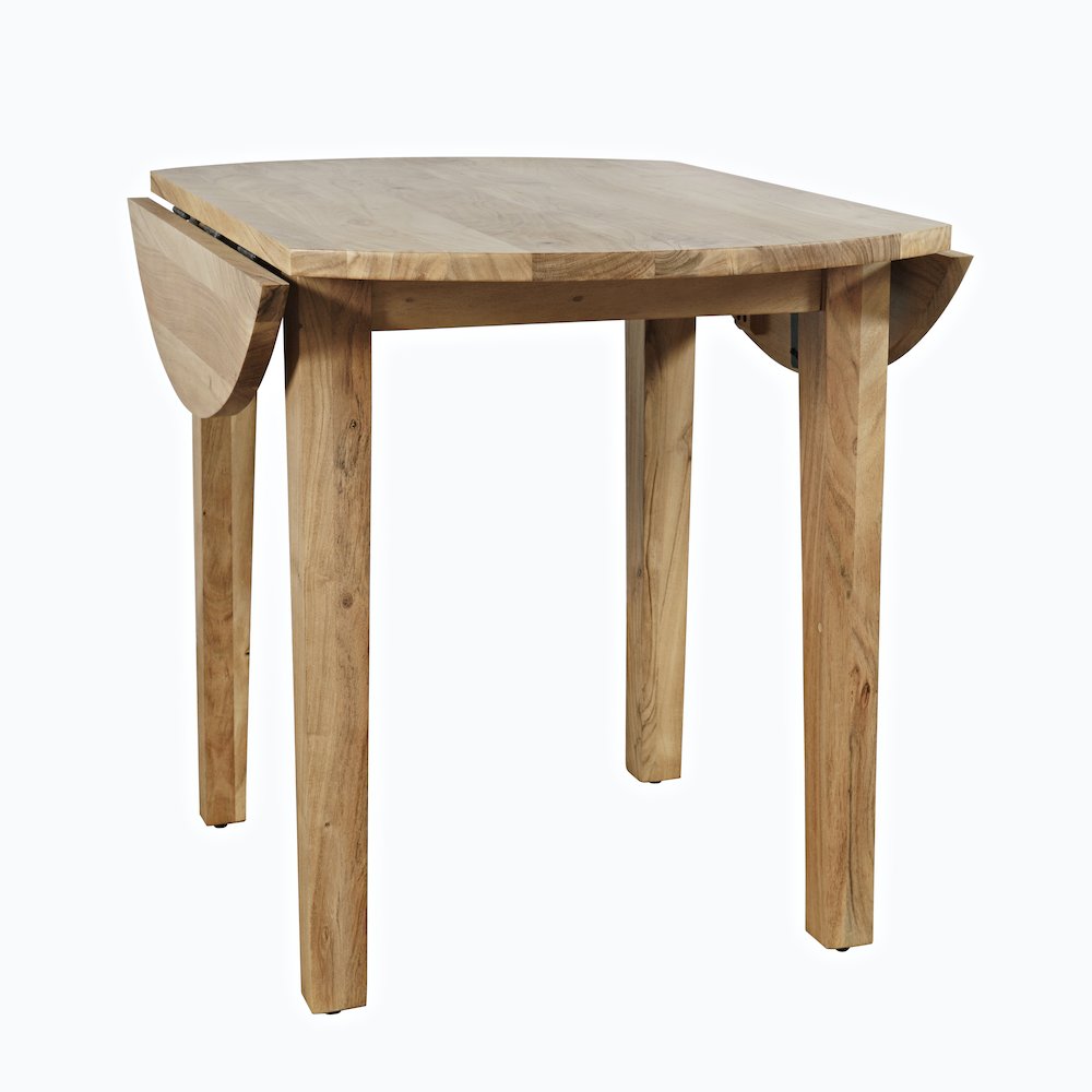 Colby 40" Round Traditional Classic Solid Hardwood Dropleaf Dining Table. Picture 4