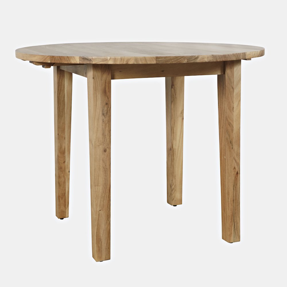 Colby 40" Round Traditional Classic Solid Hardwood Dropleaf Dining Table. Picture 3