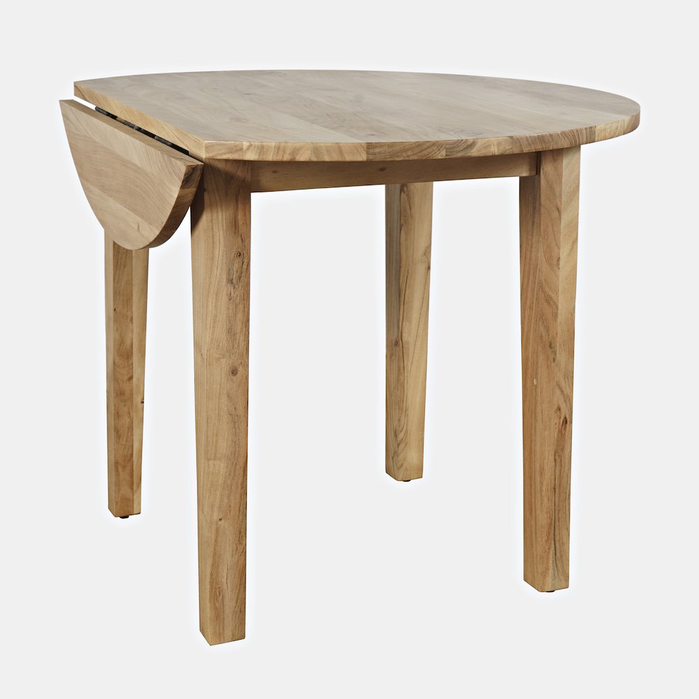 Colby 40" Round Traditional Classic Solid Hardwood Dropleaf Dining Table. Picture 10