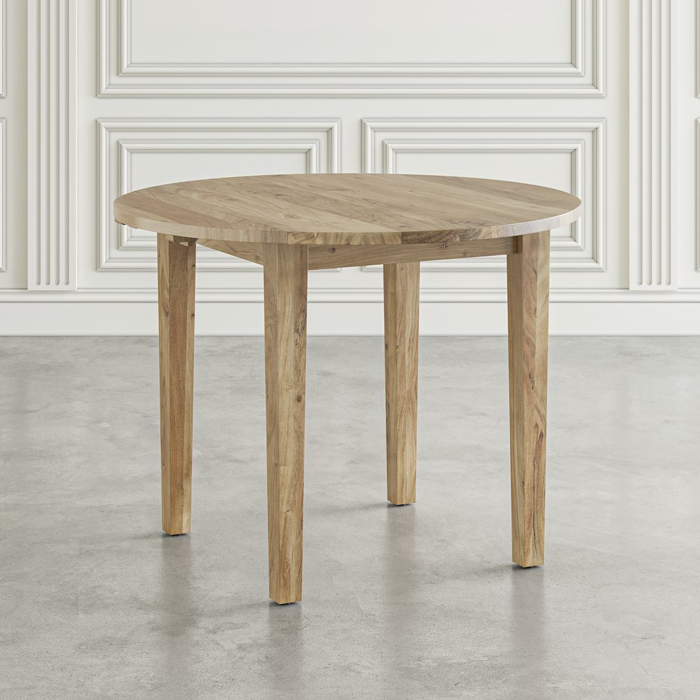 Colby 40" Round Traditional Classic Solid Hardwood Dropleaf Dining Table. Picture 11