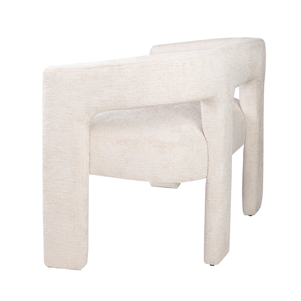 Gwen Modern Luxury Jacquard Fabric Upholstered Sculpture Bench. Picture 4