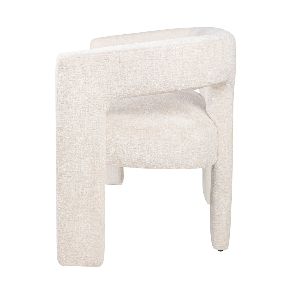 Gwen Modern Luxury Jacquard Fabric Upholstered Sculpture Bench. Picture 3