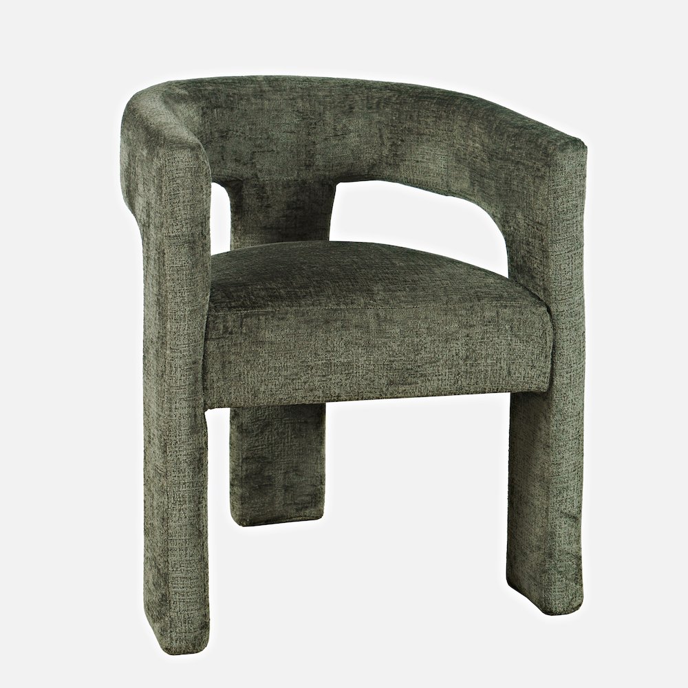 Gwen Modern Luxury Jacquard Fabric Upholstered Sculpture Armchair. Picture 3