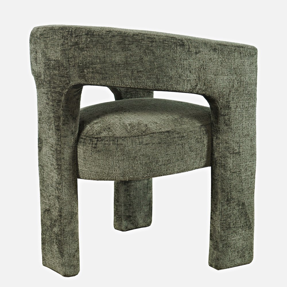 Gwen Modern Luxury Jacquard Fabric Upholstered Sculpture Armchair. Picture 5