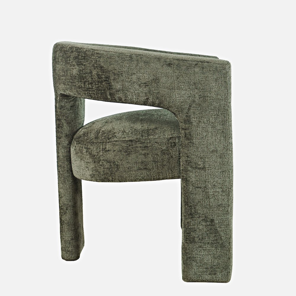Gwen Modern Luxury Jacquard Fabric Upholstered Sculpture Armchair. Picture 6
