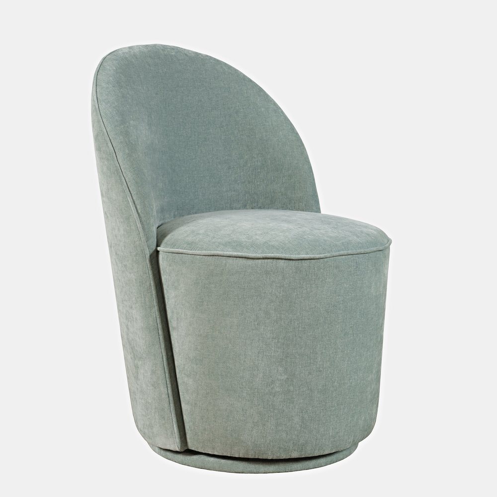 Landon Mid-Century Modern Upholstered Swivel Dining Chair (Set of 2). Picture 1