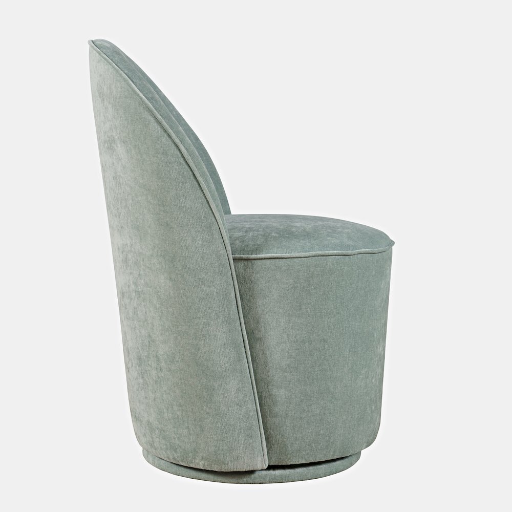 Landon Mid-Century Modern Upholstered Swivel Dining Chair (Set of 2). Picture 2