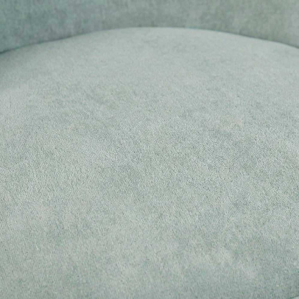 Mid-Century Modern Upholstered Swivel Dining Chair, Blue, Set of 2. Picture 6