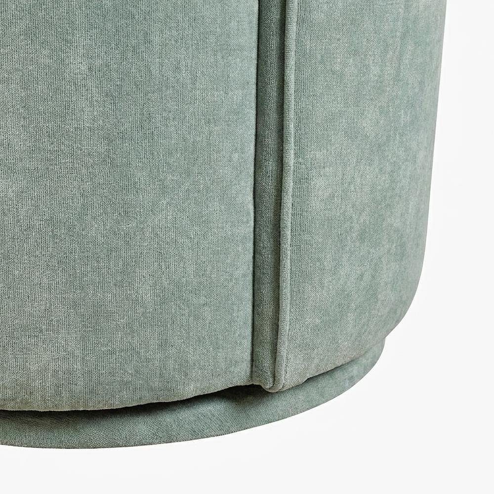 Mid-Century Modern Upholstered Swivel Dining Chair, Blue, Set of 2. Picture 7