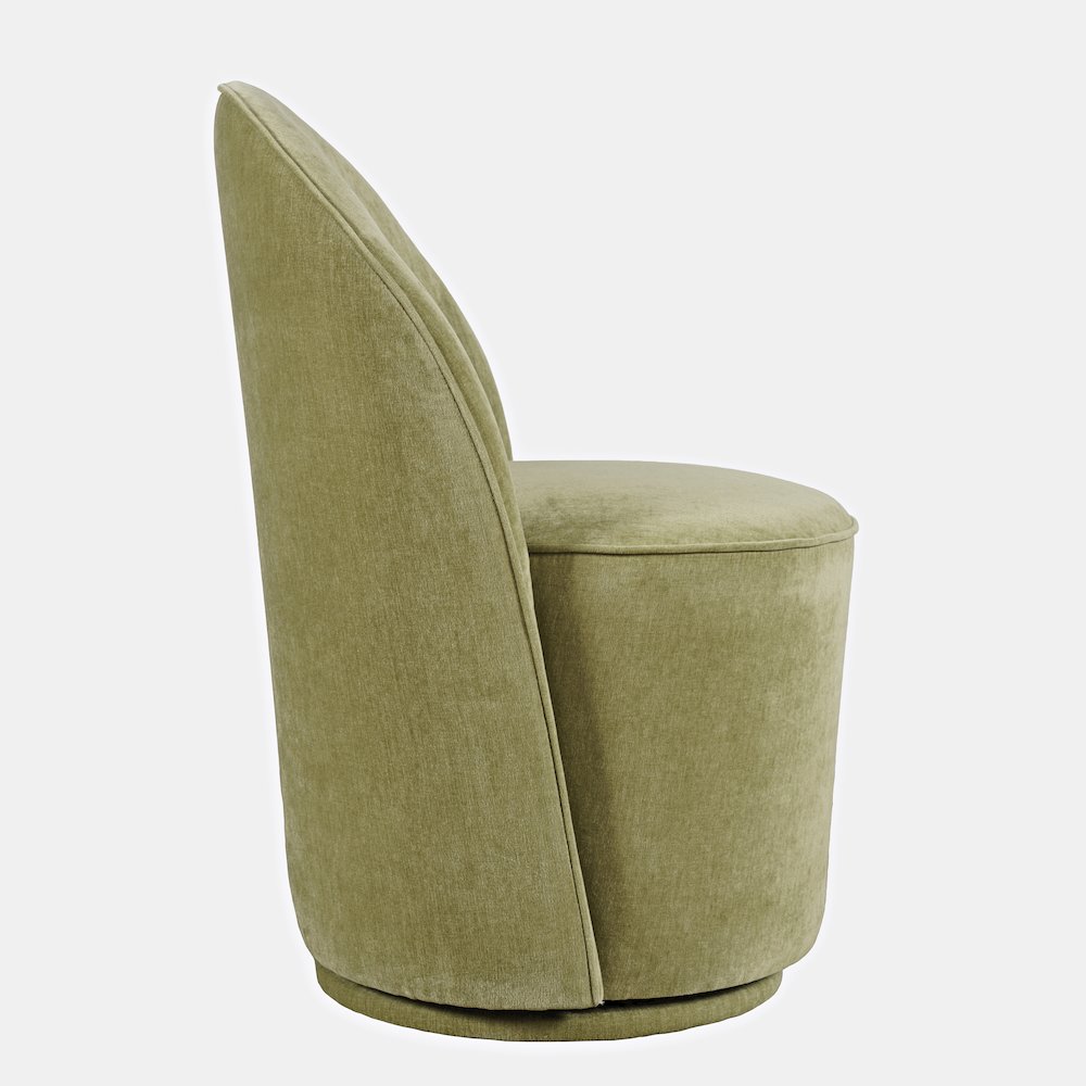 Landon Mid-Century Modern Upholstered Swivel Dining Chair (Set of 2). Picture 3