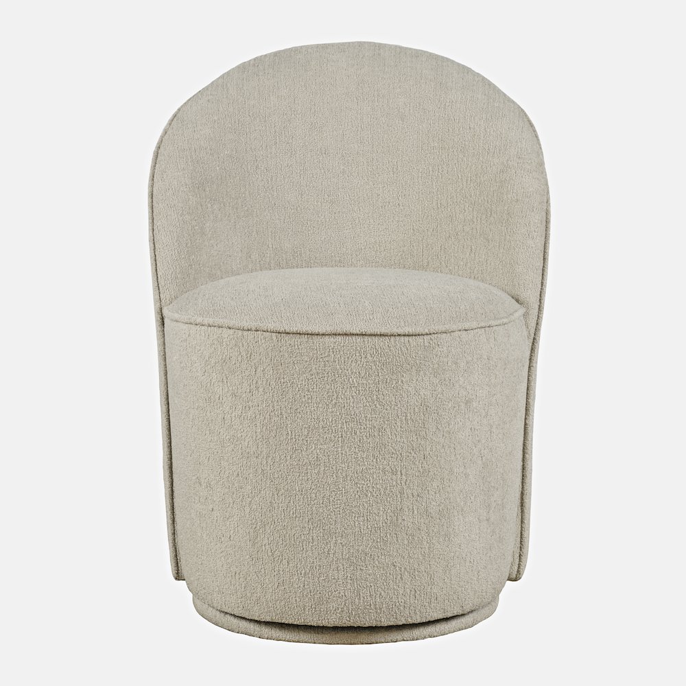 Landon Mid-Century Modern Upholstered Swivel Dining Chair (Set of 2). Picture 1