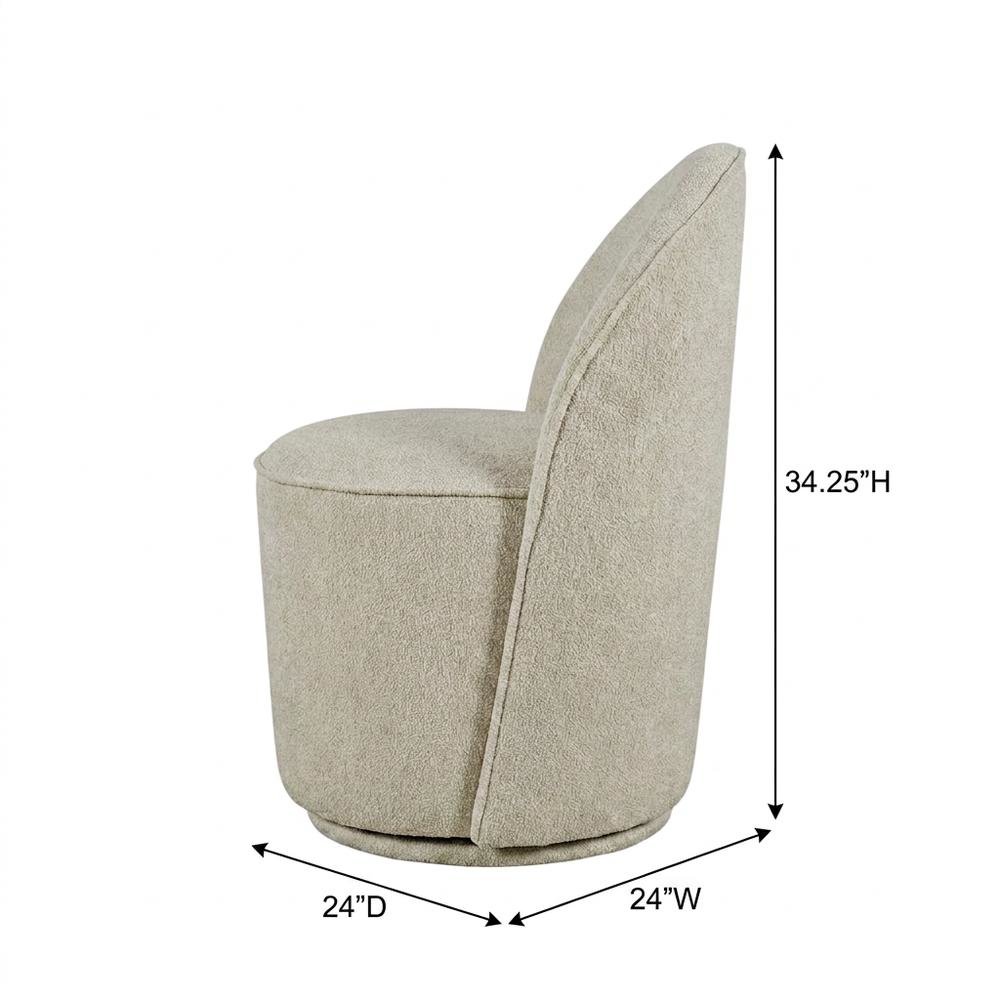 Mid-Century Modern Upholstered Swivel Dining Chair, Gray, Set of 2. Picture 6