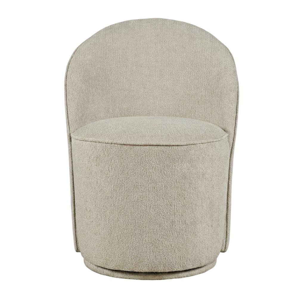 Mid-Century Modern Upholstered Swivel Dining Chair, Gray, Set of 2. Picture 2