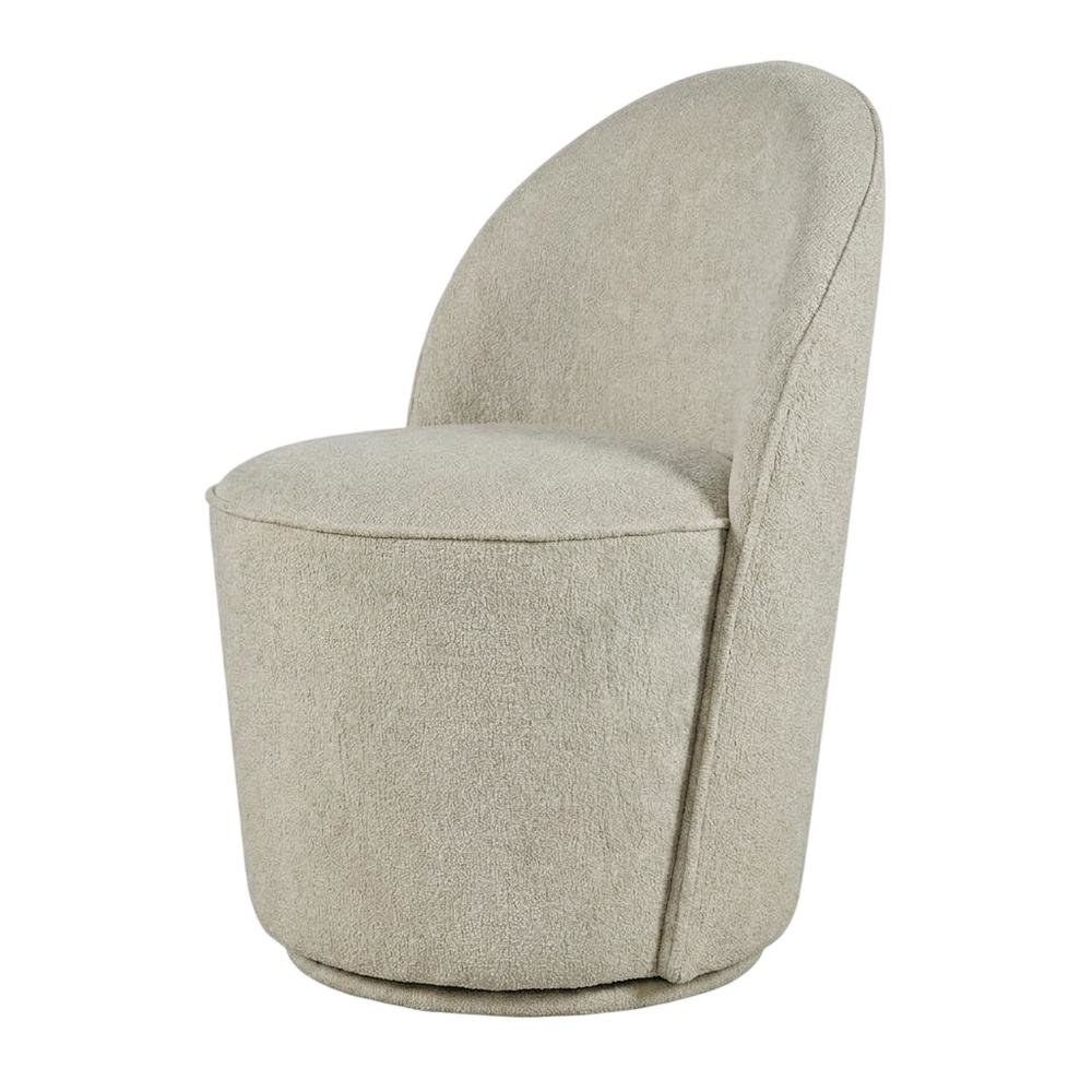 Mid-Century Modern Upholstered Swivel Dining Chair, Gray, Set of 2. Picture 5