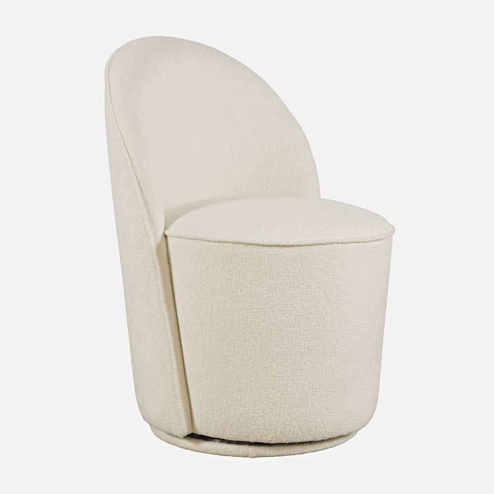 Landon Mid-Century Modern Upholstered Swivel Dining Chair (Set of 2). Picture 2