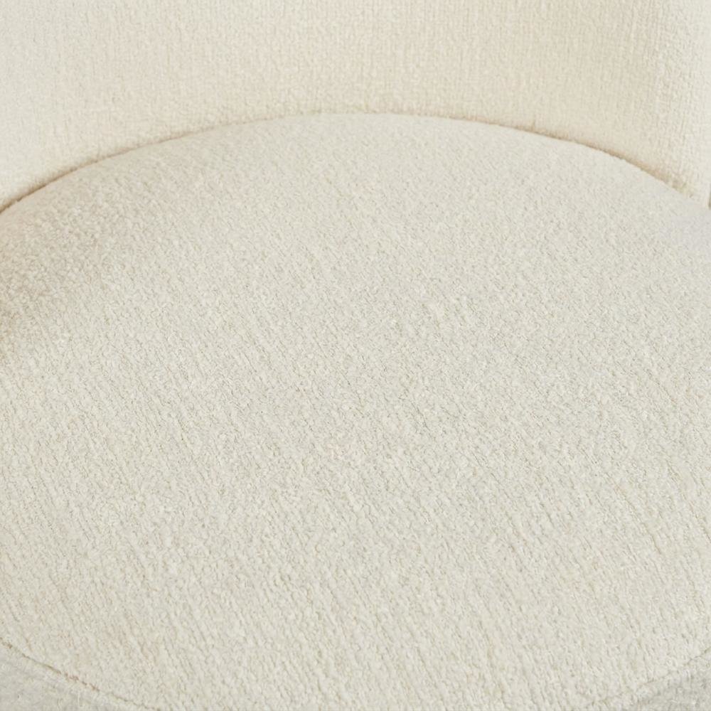 Mid-Century Modern Upholstered Swivel Dining Chair, Natural, Set of 2. Picture 6