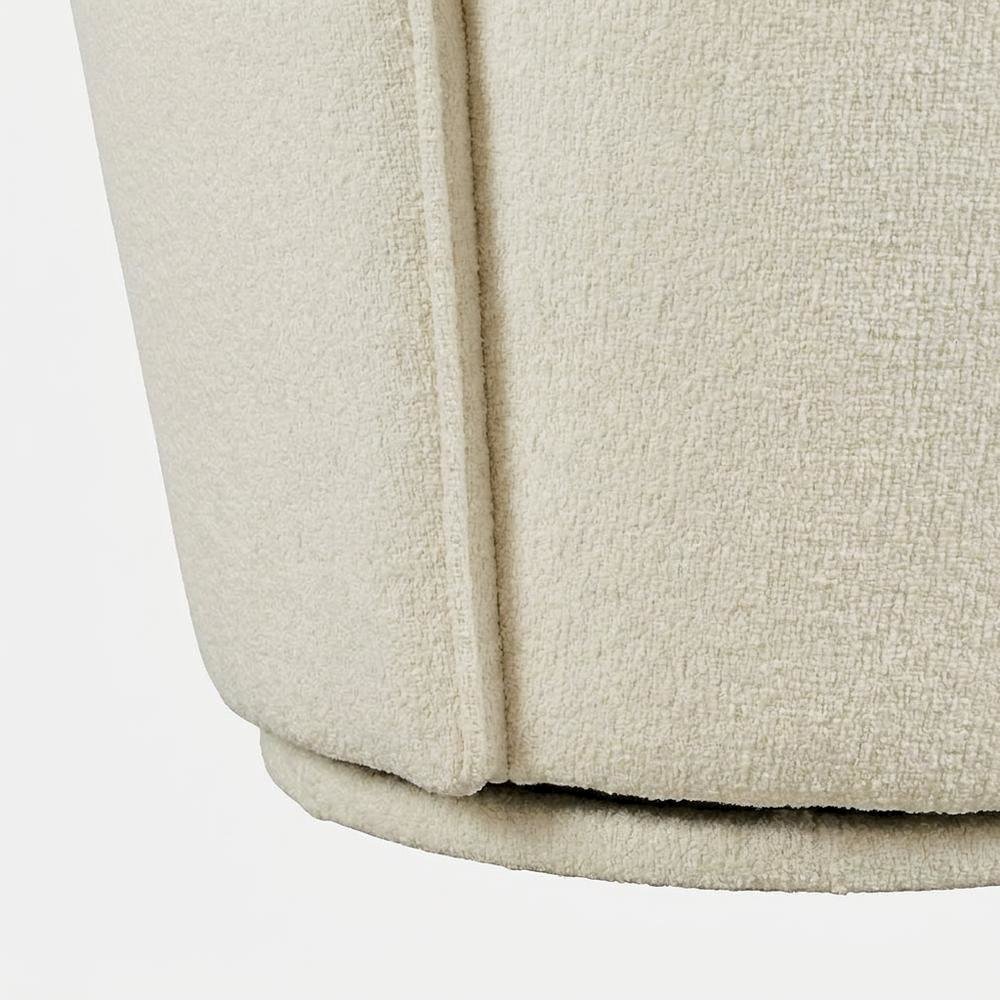 Mid-Century Modern Upholstered Swivel Dining Chair, Natural, Set of 2. Picture 7