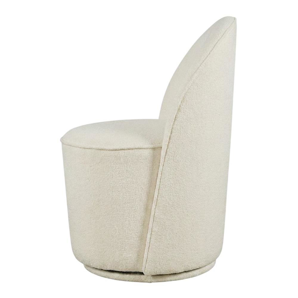 Mid-Century Modern Upholstered Swivel Dining Chair, Natural, Set of 2. Picture 4