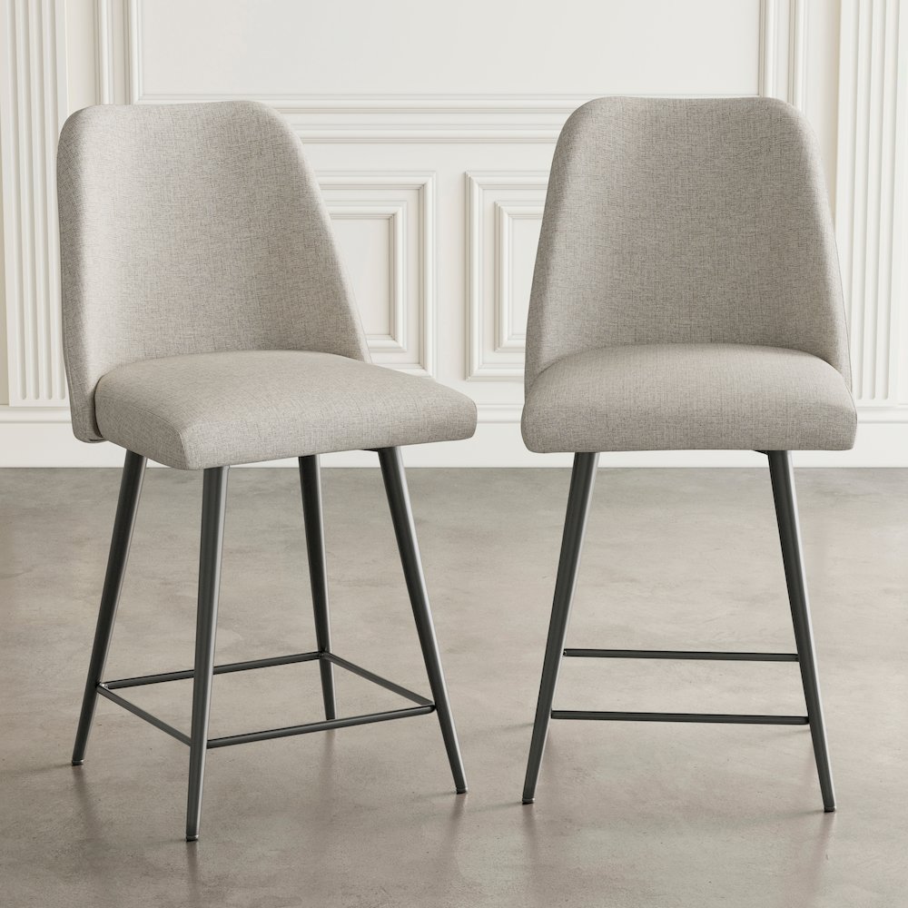 Macey Contemporary Modern Upholstered Counter Barstool (Set of 2). Picture 9