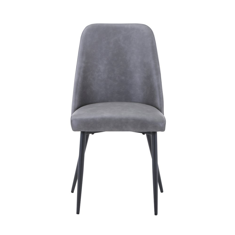 Maddox Mid-Century Modern Faux Leather Upholstered Dining Chair (Set of 2). Picture 1