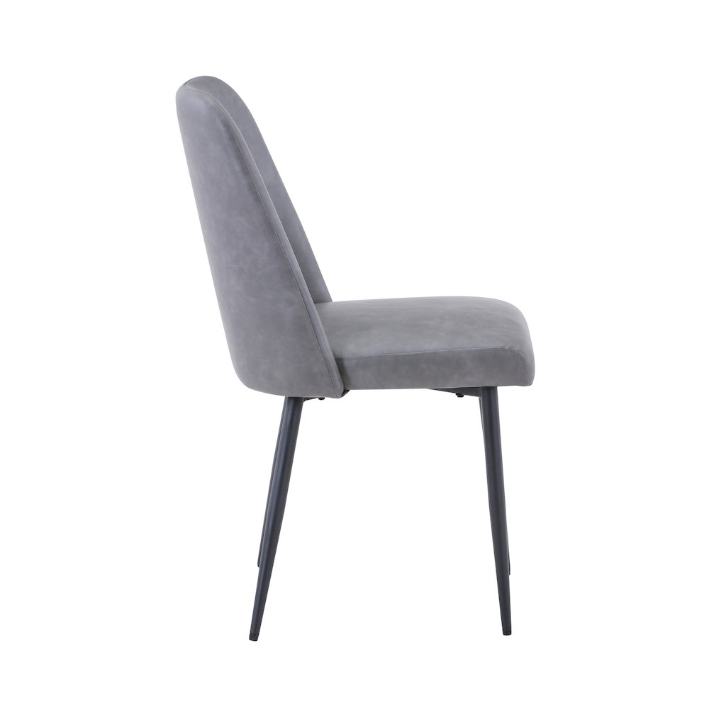 Maddox Mid-Century Modern Faux Leather Upholstered Dining Chair (Set of 2). Picture 5