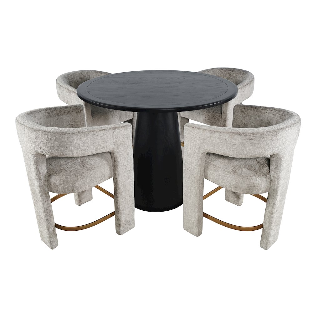 Luxury Mid-Century Modern Five Piece Counter Height Dining Set. Picture 2