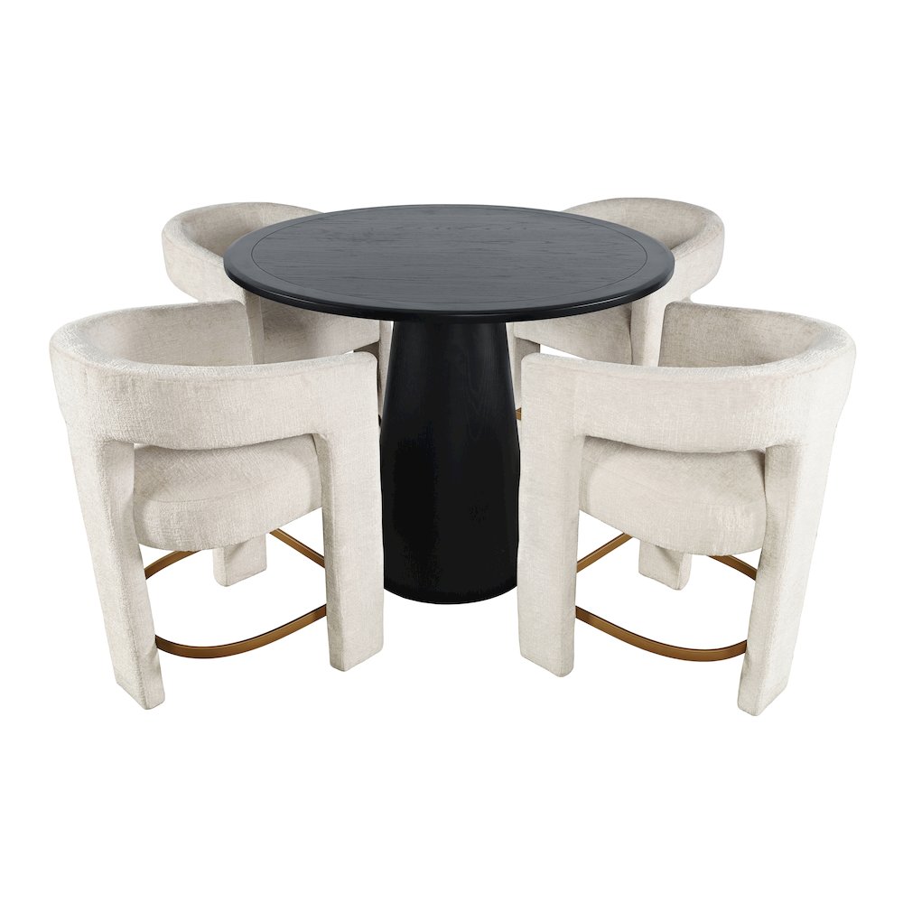 Luxury Mid-Century Modern Five Piece Counter Height Dining Set. Picture 2