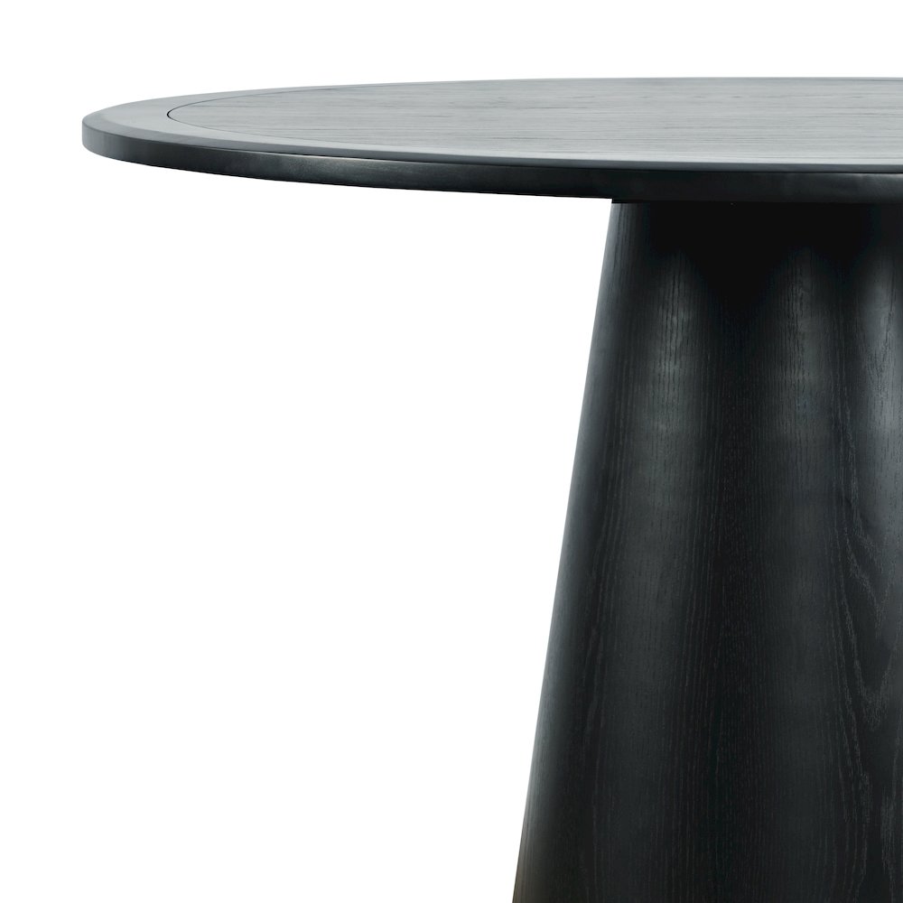Nash Mid-Century Modern 45" Round Pedestal Counter Height Dining Table. Picture 4